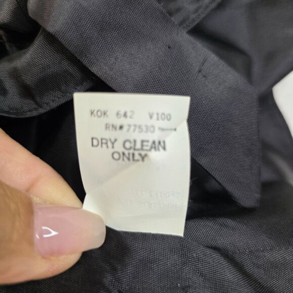 Womens Wool Gabardine Double-Breast Vest 14 Black by Pine Place Deadstock USA - Picture 7 of 9